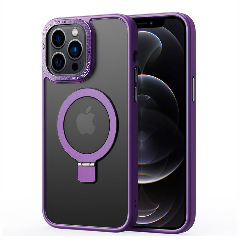 Til iPhone 12/12 Pro Matte telefoncover kompatibel med MagSafe TPU PC Kickstand magnetisk cover Til iPhone 12/12 Pro Matte telefoncover kompatibel med MagSafe TPU PC Kickstand magnetisk cover